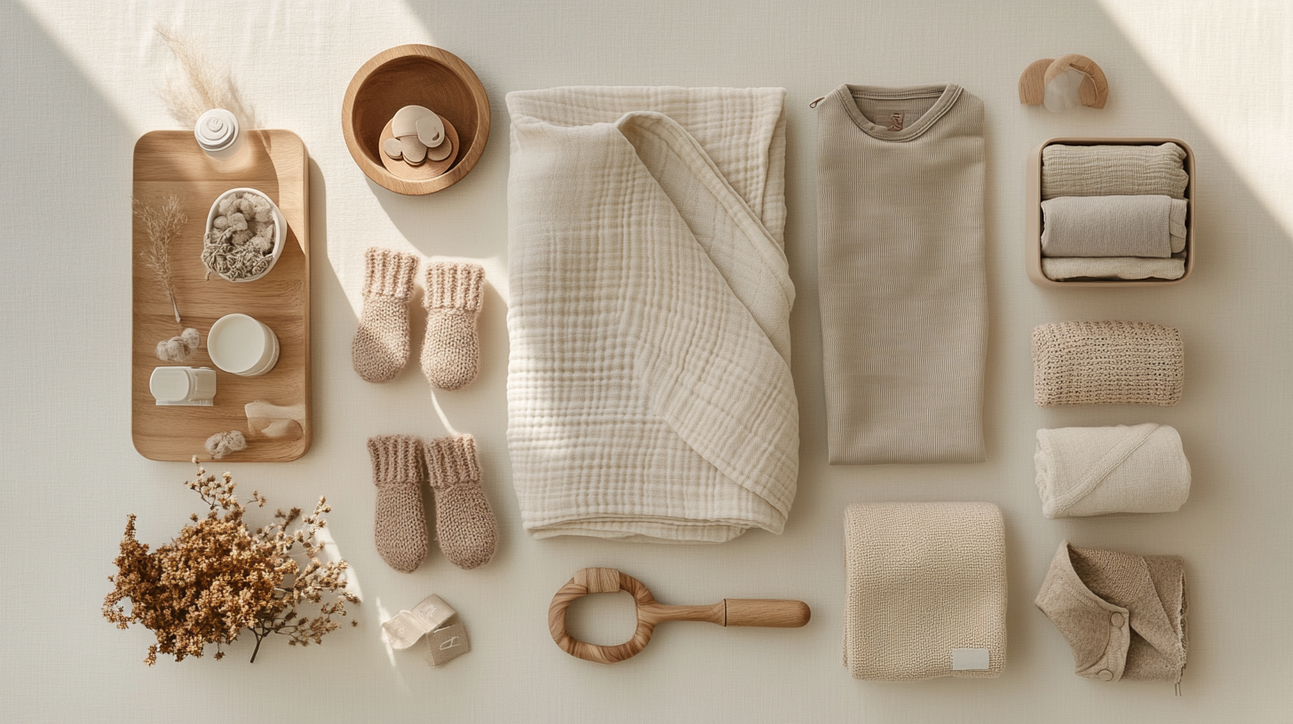 Neatly packed hospital bag essentials for the third trimester