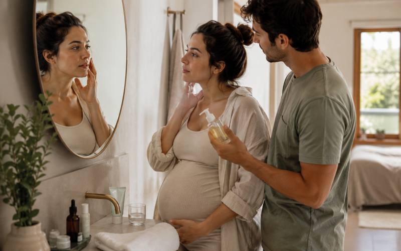 Postpartum acne and breakouts - safe treatments while breastfeeding
