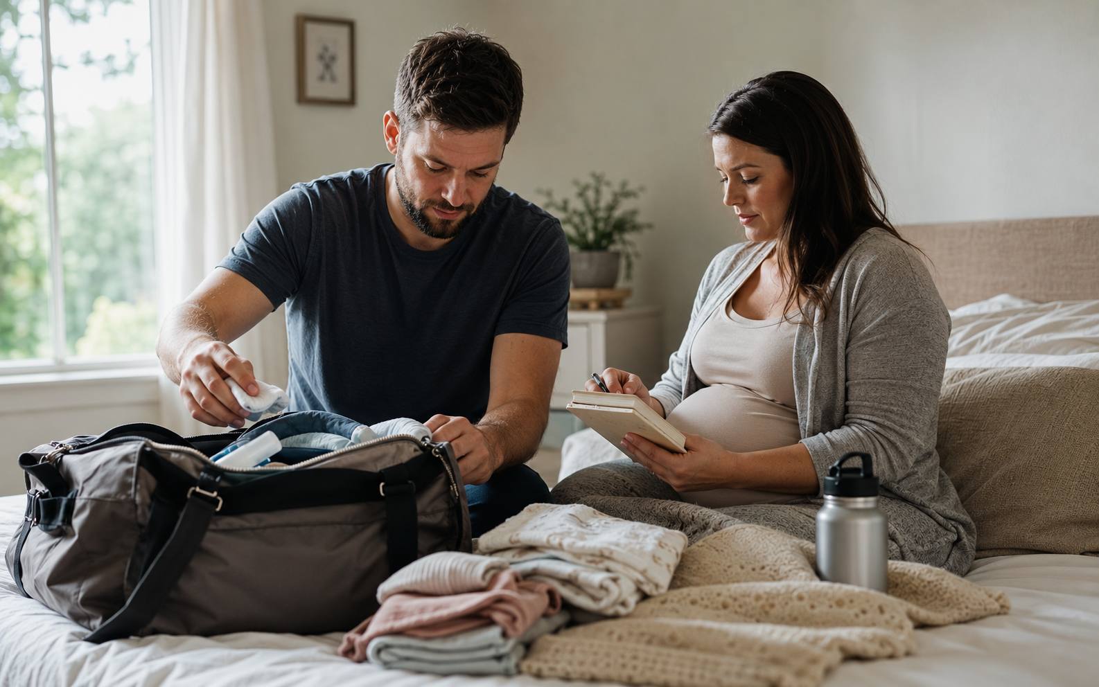 Dad preparing for birth - birth prep guide for partners