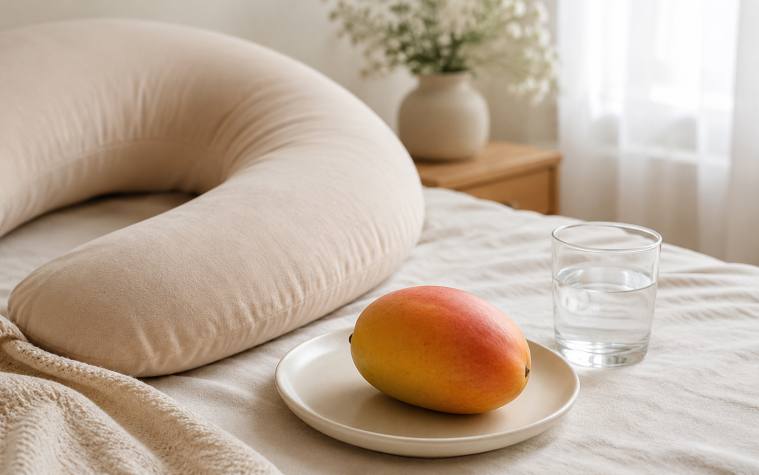 Your baby at 19 weeks, about the size of a mango